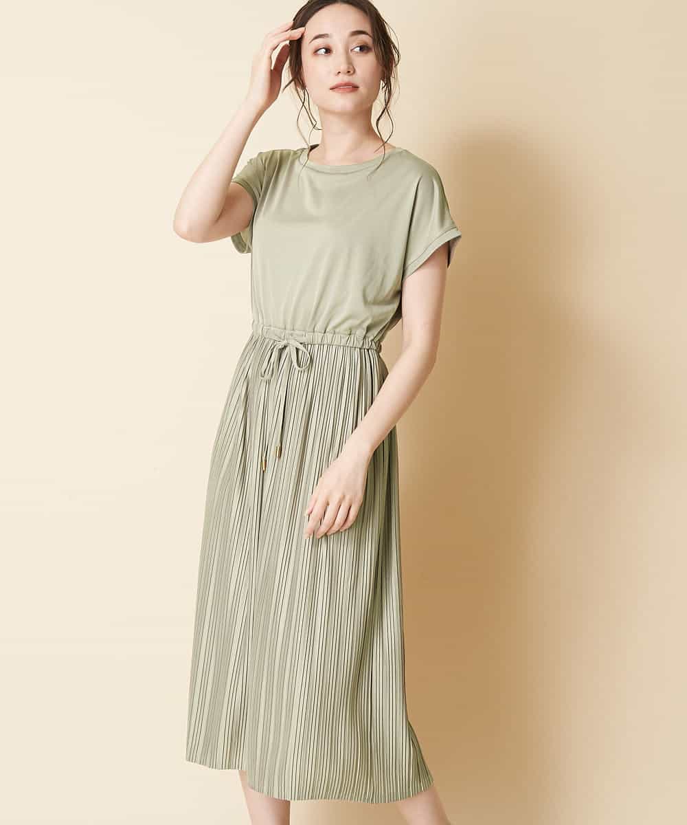 洗える ジャージープリーツワンピース ワンピース Ofuon オフオン イトキンオンラインストア