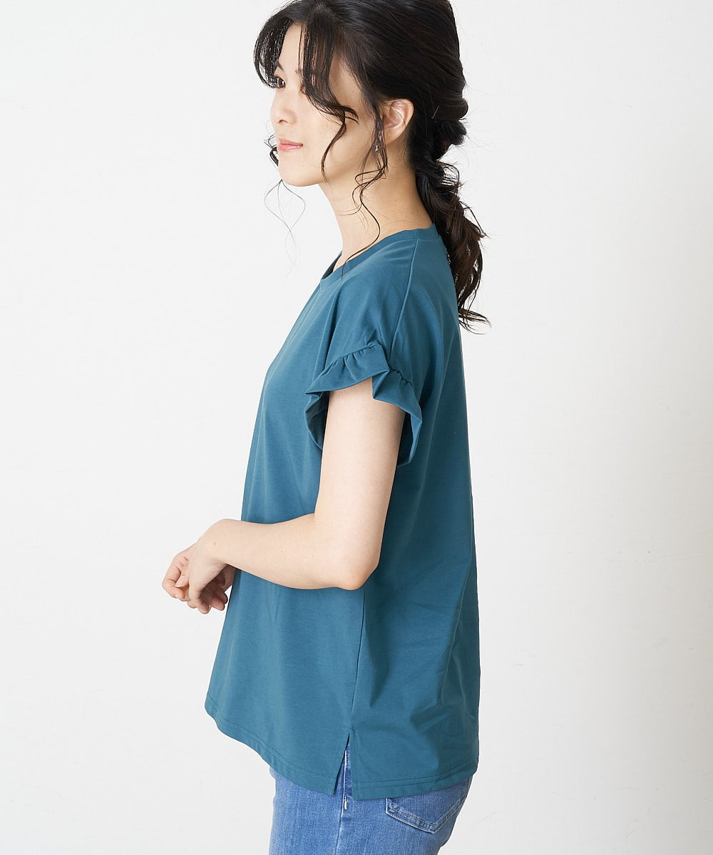 洗濯機で洗える フリルトップス カットソー Tシャツ Ofuon オフオン イトキンオンラインストア