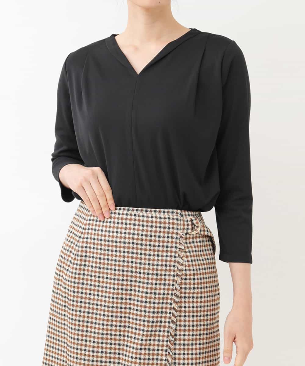 Ofuon オフオン 洗濯機で洗える Vネックブラウス風カットソー イトキンオンラインストア Ofuon オフオン 洗濯機で洗える Vネックブラウス風カットソー イトキンオンラインストア