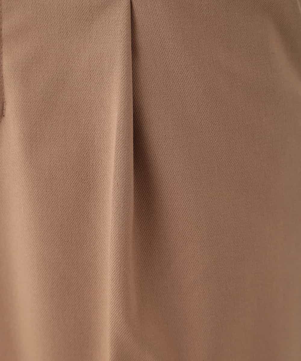 EULKG12079 OFUON le MK ベーシックワイドタックパンツ ベージュ