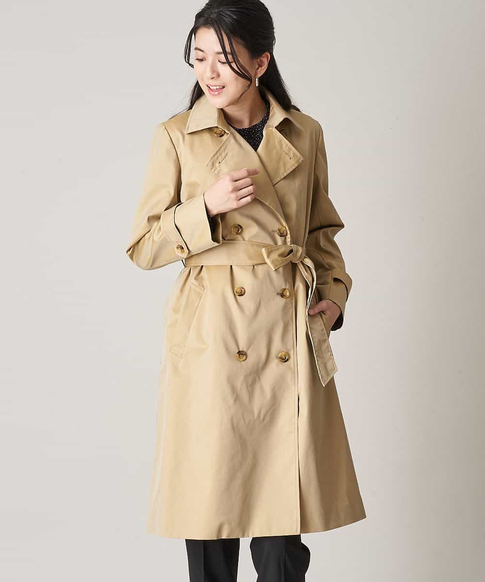 A V V Avv レディーストレンチコート ベージュ M ベルト ライナー付 おトク情報がいっぱい