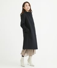 F1BAV03140 MK MICHEL KLEIN(小さいサイズ)(メゾン ドゥ サンク) 【小さいサイズ】スクエア幾何柄ボウタイシフォンブラウス/洗える ブラウン