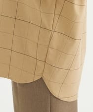 F1BAV56140 MK MICHEL KLEIN(小さいサイズ)(メゾン ドゥ サンク) 【小さいサイズ】ウーリッシュウィンドペンシャツブラウス/洗える アイボリー
