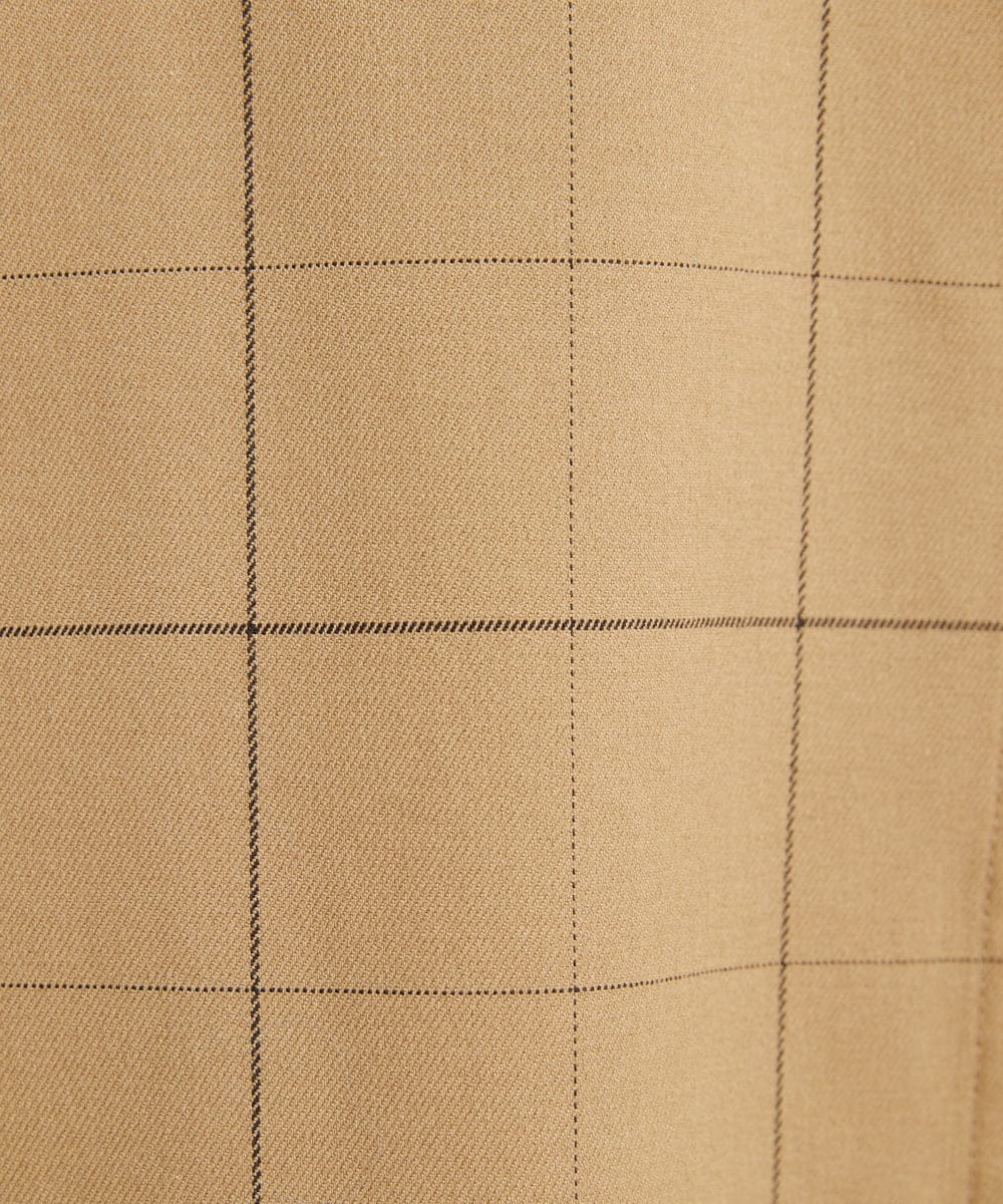 F1BAV56140 MK MICHEL KLEIN(小さいサイズ)(メゾン ドゥ サンク) 【小さいサイズ】ウーリッシュウィンドペンシャツブラウス/洗える アイボリー