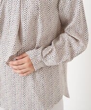F1BDS54130 MK MICHEL KLEIN(小さいサイズ)(メゾン ドゥ サンク) 【小さいサイズ】マルチwayボウタイブラウス/洗える ベージュ