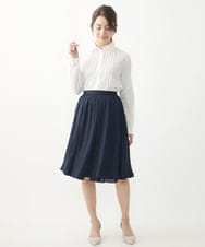 F1BDV02110 MK MICHEL KLEIN(小さいサイズ)(メゾン ドゥ サンク) 【小さいサイズ】ストレッチジャージシャツ/洗える ミントブルー