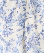 F1BFA07140 MK MICHEL KLEIN(小さいサイズ)(メゾン ドゥ サンク) 【小さいサイズ】花柄シフォンブラウス/洗える アイボリー