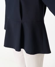 F1BFA10150 MK MICHEL KLEIN(小さいサイズ)(メゾン ドゥ サンク) 【小さいサイズ】パール調デザインブラウス/制菌加工/洗える ネイビー