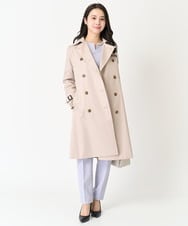 F1BFA10150 MK MICHEL KLEIN(小さいサイズ)(メゾン ドゥ サンク) 【小さいサイズ】パール調デザインブラウス/制菌加工/洗える ネイビー