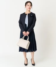 F1BFA66130 MK MICHEL KLEIN(小さいサイズ)(メゾン ドゥ サンク) 【小さいサイズ】マルチwayボウタイブラウス/洗える ライトブルー