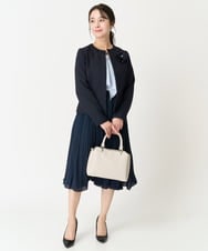 F1BFA66130 MK MICHEL KLEIN(小さいサイズ)(メゾン ドゥ サンク) 【小さいサイズ】マルチwayボウタイブラウス/洗える ライトブルー