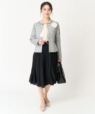 F1BFA66130 MK MICHEL KLEIN(小さいサイズ)(メゾン ドゥ サンク) 【小さいサイズ】マルチwayボウタイブラウス/洗える ライトブルー