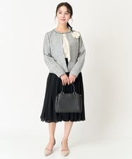 F1BFA66130 MK MICHEL KLEIN(小さいサイズ)(メゾン ドゥ サンク) 【小さいサイズ】マルチwayボウタイブラウス/洗える ライトブルー