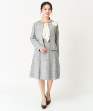 F1BFA66130 MK MICHEL KLEIN(小さいサイズ)(メゾン ドゥ サンク) 【小さいサイズ】マルチwayボウタイブラウス/洗える ライトブルー