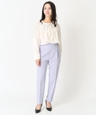F1BFA66130 MK MICHEL KLEIN(小さいサイズ)(メゾン ドゥ サンク) 【小さいサイズ】マルチwayボウタイブラウス/洗える ライトブルー