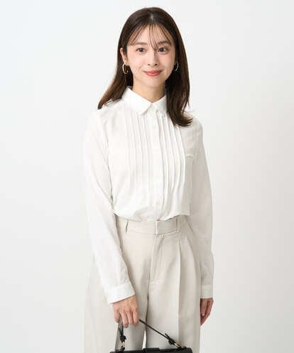 F1BFD02110 MK MICHEL KLEIN(小さいサイズ) 【小さいサイズ】ストレッチジャージシャツ/洗濯機で洗える