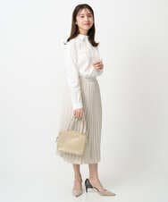 F1BFD02110 MK MICHEL KLEIN(小さいサイズ)(メゾン ドゥ サンク) 【小さいサイズ】ストレッチジャージシャツ/洗濯機で洗える ライトグレー