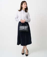 F1BFD02110 MK MICHEL KLEIN(小さいサイズ)(メゾン ドゥ サンク) 【小さいサイズ】ストレッチジャージシャツ/洗濯機で洗える ライトグレー