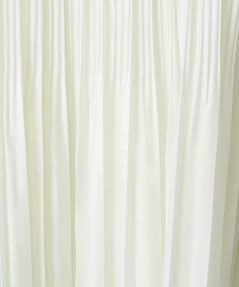 F1BFD12150 MK MICHEL KLEIN(小さいサイズ)(メゾン ドゥ サンク) 【小さいサイズ】プリーツデザインブラウス/洗える ライトグリーン