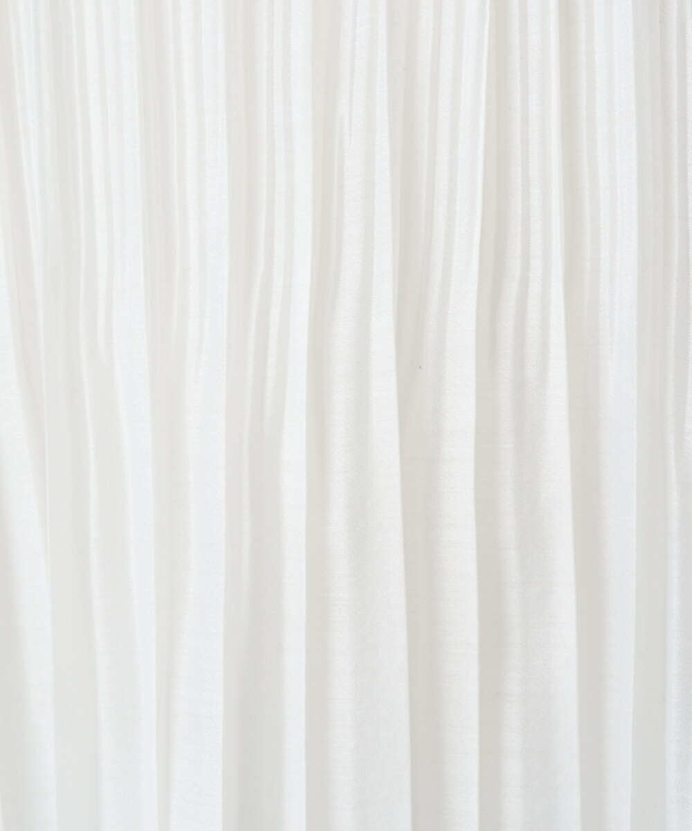 F1BFD12150 MK MICHEL KLEIN(小さいサイズ)(メゾン ドゥ サンク) 【小さいサイズ】プリーツデザインブラウス/洗える ライトグリーン