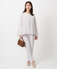 F1BFD12150 MK MICHEL KLEIN(小さいサイズ)(メゾン ドゥ サンク) 【小さいサイズ】プリーツデザインブラウス/洗える ライトグリーン