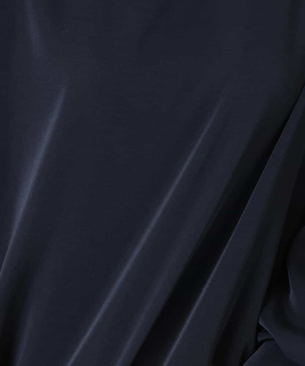 F1BFD14140 MK MICHEL KLEIN(小さいサイズ)(メゾン ドゥ サンク) 【小さいサイズ】ボリュームスリーブブラウス/撥水/防シワ/洗える ライトグレー