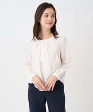 F1BFD66140 MK MICHEL KLEIN(小さいサイズ)(メゾン ドゥ サンク) 【小さいサイズ】マルチwayボウタイブラウス/洗濯機で洗える アイボリー