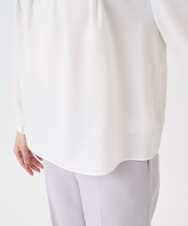 F1BFD66140 MK MICHEL KLEIN(小さいサイズ)(メゾン ドゥ サンク) 【小さいサイズ】マルチwayボウタイブラウス/洗濯機で洗える アイボリー