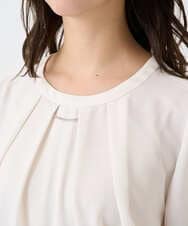 F1BFD66140 MK MICHEL KLEIN(小さいサイズ)(メゾン ドゥ サンク) 【小さいサイズ】マルチwayボウタイブラウス/洗濯機で洗える アイボリー