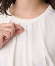 F1BFD66140 MK MICHEL KLEIN(小さいサイズ)(メゾン ドゥ サンク) 【小さいサイズ】マルチwayボウタイブラウス/洗濯機で洗える アイボリー