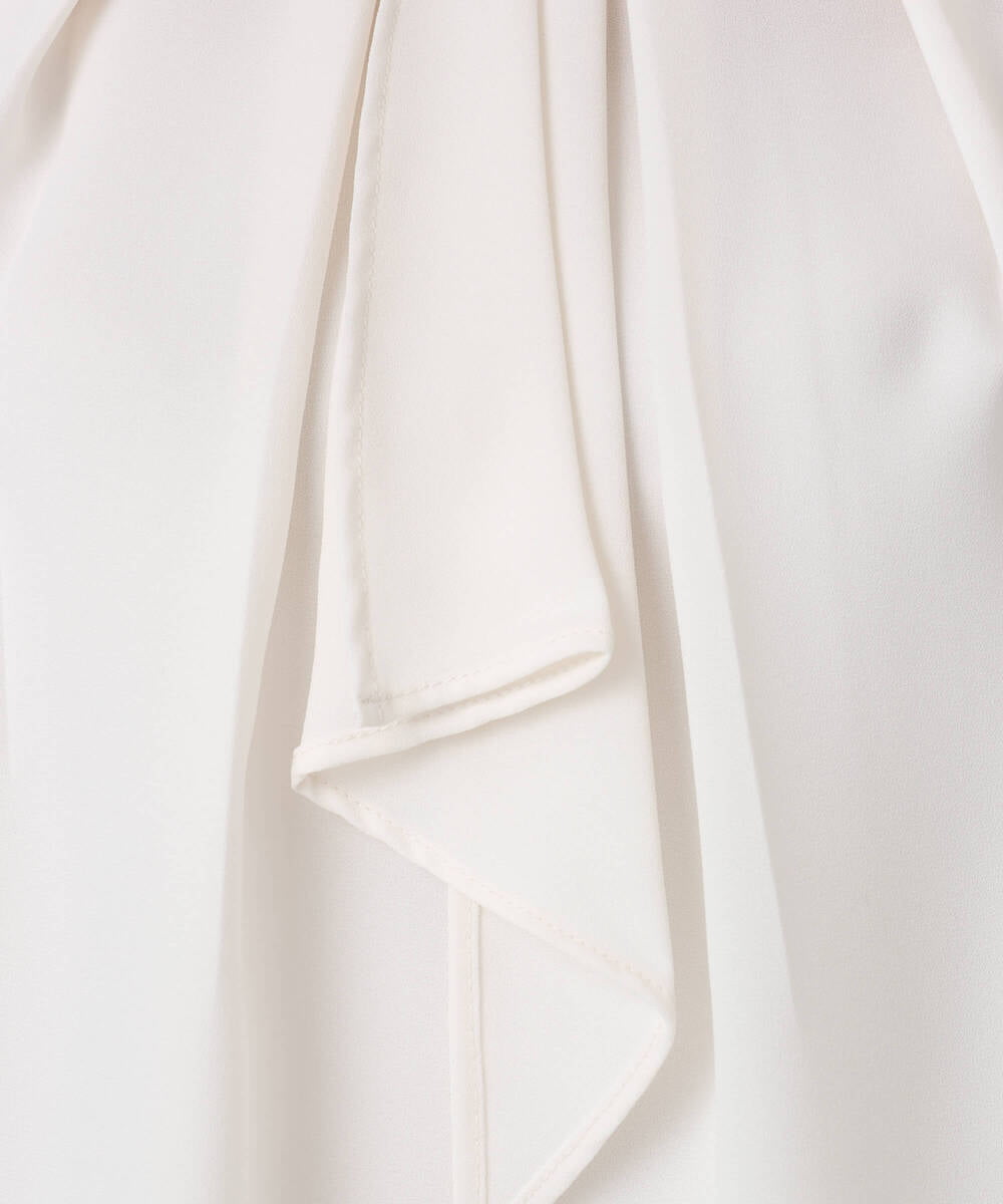 F1BFD66140 MK MICHEL KLEIN(小さいサイズ)(メゾン ドゥ サンク) 【小さいサイズ】マルチwayボウタイブラウス/洗濯機で洗える アイボリー