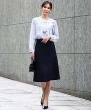 F1BFD66140 MK MICHEL KLEIN(小さいサイズ)(メゾン ドゥ サンク) 【小さいサイズ】マルチwayボウタイブラウス/洗濯機で洗える アイボリー