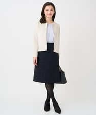 F1BFD66140 MK MICHEL KLEIN(小さいサイズ)(メゾン ドゥ サンク) 【小さいサイズ】マルチwayボウタイブラウス/洗濯機で洗える アイボリー