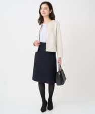 F1BFD66140 MK MICHEL KLEIN(小さいサイズ)(メゾン ドゥ サンク) 【小さいサイズ】マルチwayボウタイブラウス/洗濯機で洗える アイボリー