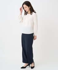 F1BFD66140 MK MICHEL KLEIN(小さいサイズ)(メゾン ドゥ サンク) 【小さいサイズ】マルチwayボウタイブラウス/洗濯機で洗える アイボリー