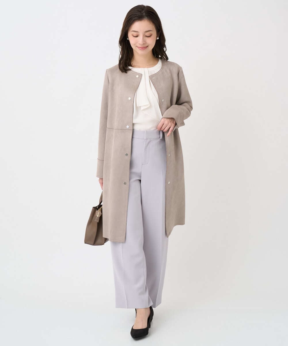 F1BFD66140 MK MICHEL KLEIN(小さいサイズ)(メゾン ドゥ サンク) 【小さいサイズ】マルチwayボウタイブラウス/洗濯機で洗える アイボリー