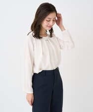 F1BFD66140 MK MICHEL KLEIN(小さいサイズ)(メゾン ドゥ サンク) 【小さいサイズ】マルチwayボウタイブラウス/洗濯機で洗える アイボリー