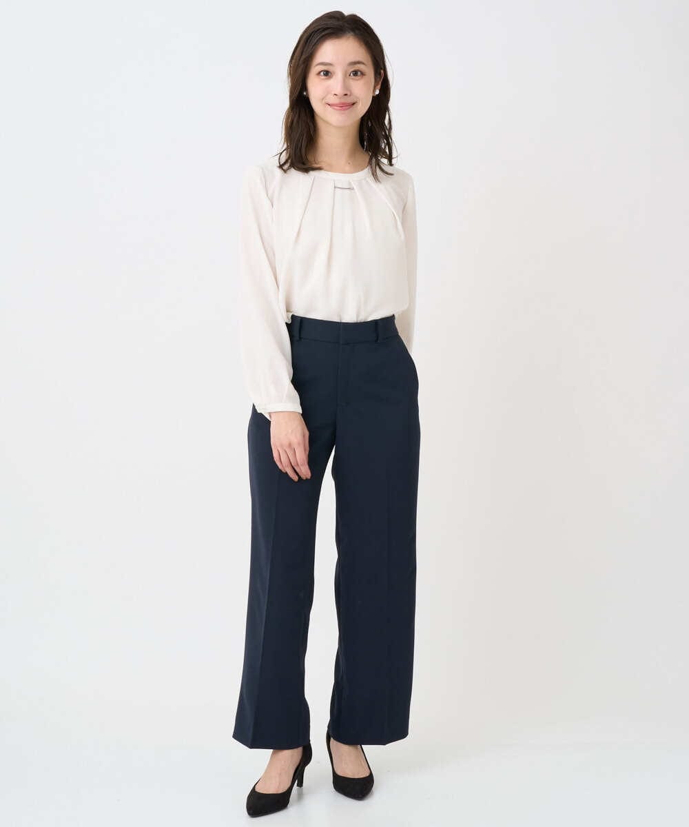 F1BFD66140 MK MICHEL KLEIN(小さいサイズ)(メゾン ドゥ サンク) 【小さいサイズ】マルチwayボウタイブラウス/洗濯機で洗える アイボリー