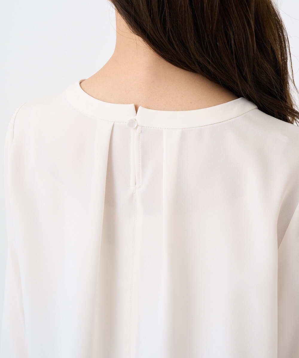 F1BFD66140 MK MICHEL KLEIN(小さいサイズ)(メゾン ドゥ サンク) 【小さいサイズ】マルチwayボウタイブラウス/洗濯機で洗える アイボリー