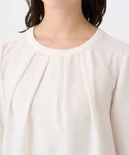 F1BFD66140 MK MICHEL KLEIN(小さいサイズ)(メゾン ドゥ サンク) 【小さいサイズ】マルチwayボウタイブラウス/洗濯機で洗える アイボリー