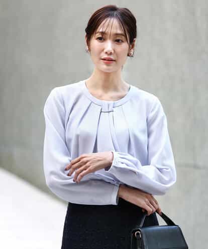 F1BFD66140  【小さいサイズ】マルチwayボウタイブラウス/洗える