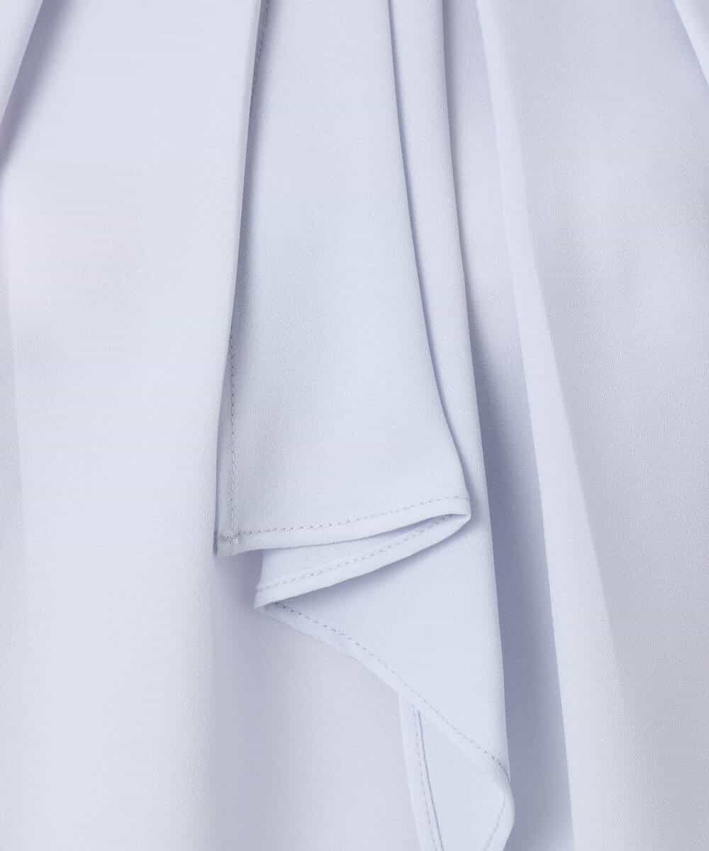 F1BFD66140 MK MICHEL KLEIN(小さいサイズ)(メゾン ドゥ サンク) 【小さいサイズ】マルチwayボウタイブラウス/洗える ライトブルー