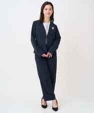 F1BFD68150 MK MICHEL KLEIN(小さいサイズ)(メゾン ドゥ サンク) 【小さいサイズ】ラッフルフリルブラウス/洗濯機で洗える アイボリー