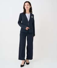 F1BFD68150 MK MICHEL KLEIN(小さいサイズ)(メゾン ドゥ サンク) 【小さいサイズ】ラッフルフリルブラウス/洗濯機で洗える アイボリー