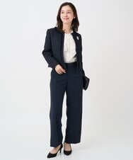 F1BFD68150 MK MICHEL KLEIN(小さいサイズ)(メゾン ドゥ サンク) 【小さいサイズ】ラッフルフリルブラウス/洗濯機で洗える アイボリー