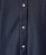 F1BGA30130 MK MICHEL KLEIN(小さいサイズ)(メゾン ドゥ サンク) 【小さいサイズ】デニムライクシャツブラウス/洗える ネイビー