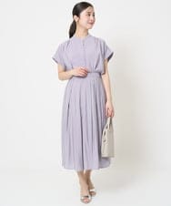 F1BGA58120 MK MICHEL KLEIN(小さいサイズ)(メゾン ドゥ サンク) 【小さいサイズ】バンドカラーシアーブラウス/洗える ベージュ