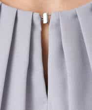 F1BGD26140 MK MICHEL KLEIN(小さいサイズ)(メゾン ドゥ サンク) 【小さいサイズ】バルーンヘムブラウス/洗える グレーブルー