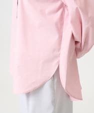 F1BGD27140 MK MICHEL KLEIN(小さいサイズ)(メゾン ドゥ サンク) 【小さいサイズ】コットン混ベーシックシャツ（無地）/接触冷感/防シワ/洗濯機で洗える ピンク