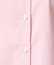 F1BGD27140 MK MICHEL KLEIN(小さいサイズ)(メゾン ドゥ サンク) 【小さいサイズ】コットン混ベーシックシャツ（無地）/接触冷感/防シワ/洗濯機で洗える ピンク